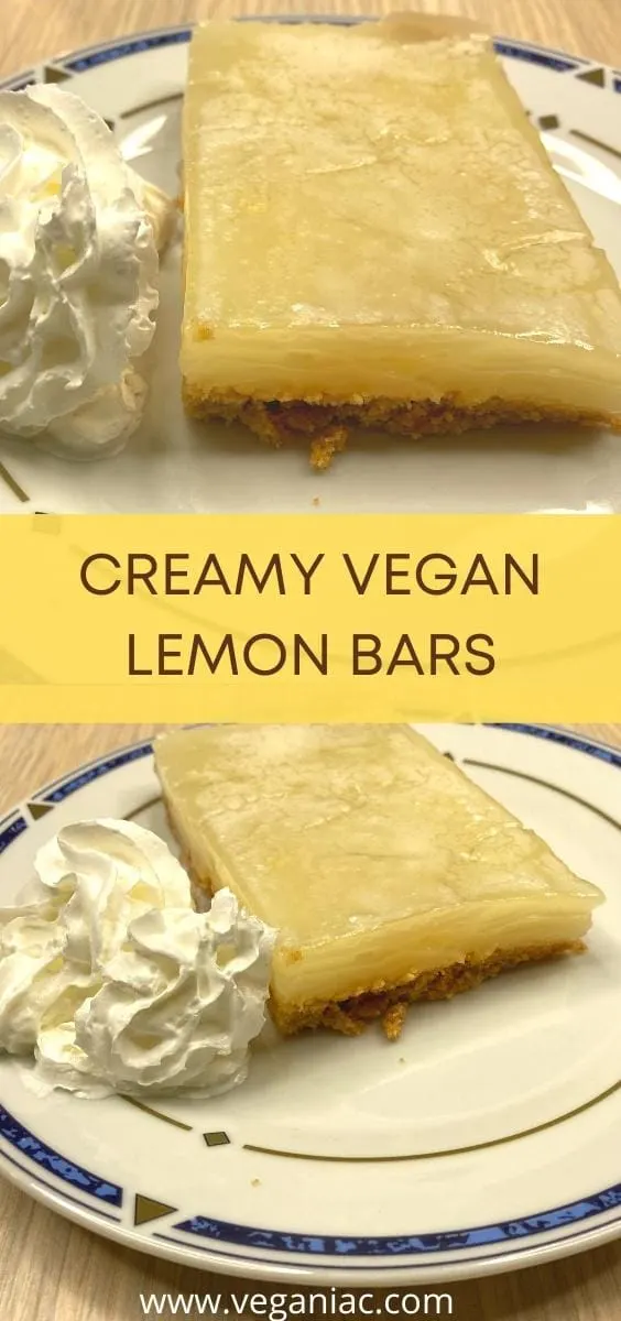 Creamy Vegan Lemon Bars