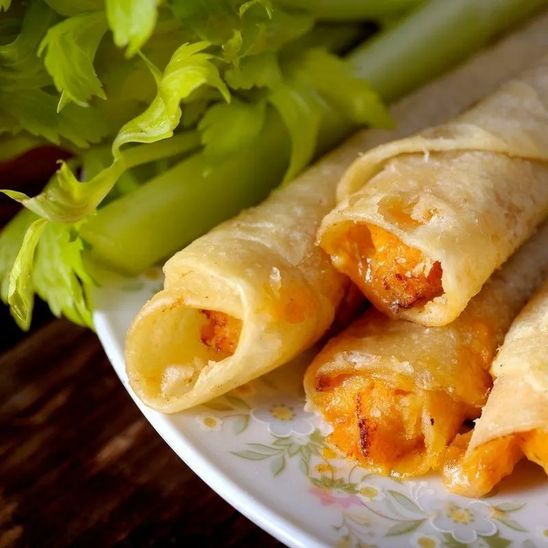 Buffalo Chickpea Taquitos Recipe
