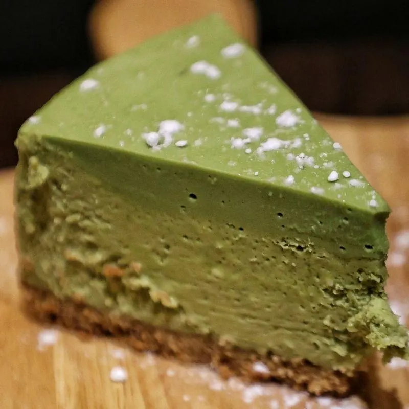 Matcha Tofu Cheesecake Vegan