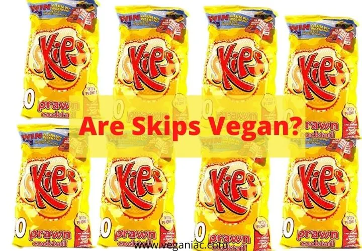A packet of Skips prawn cocktail crisps with a few pieces tipped out beside it