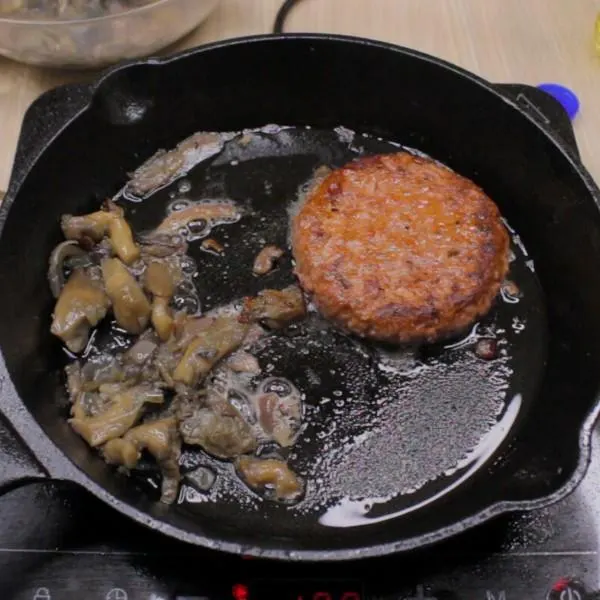 Vegan Mushroom Swiss Burger