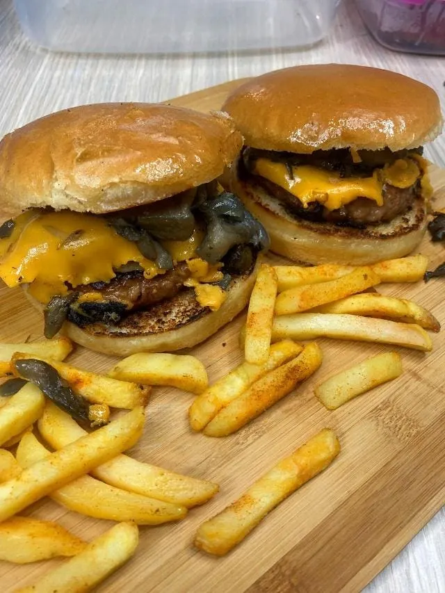 Vegan Mushroom Swiss Burger