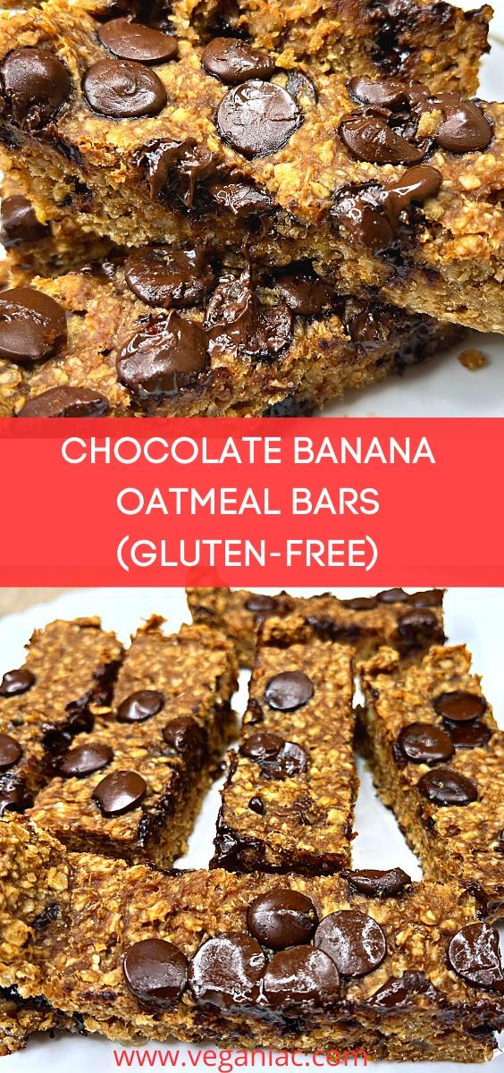 Chocolate Banana Oatmeal Bars (Gluten-Free)