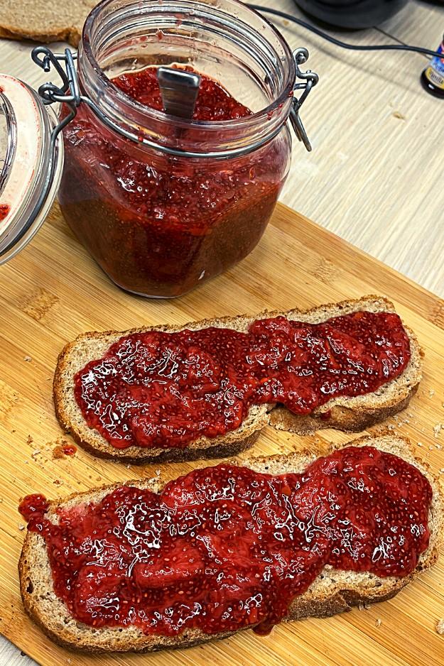 Strawberry Chia Jam - Sugar free and Pectin Free