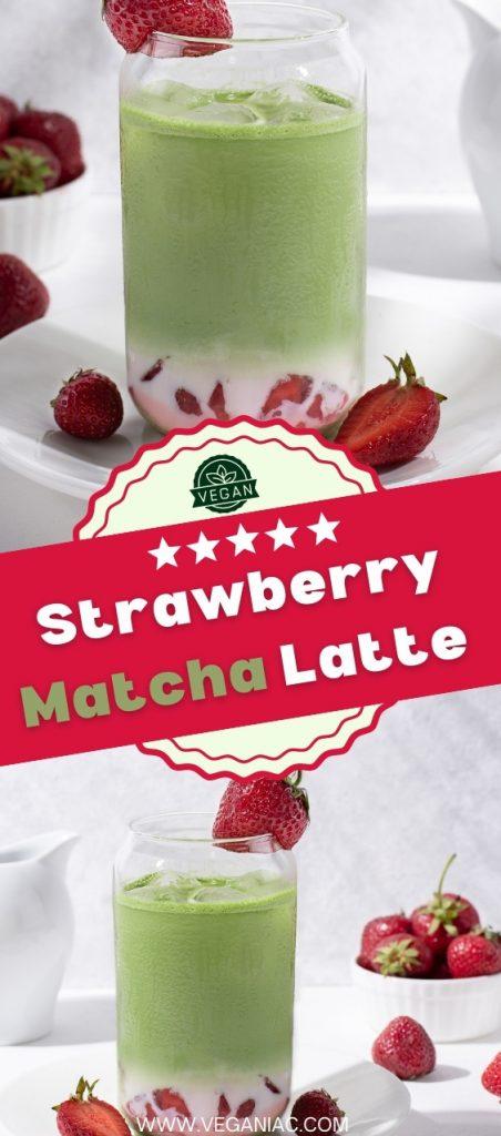 Strawberry Matcha Latte Recipe (Boba Guys Copycat) - Veganiac