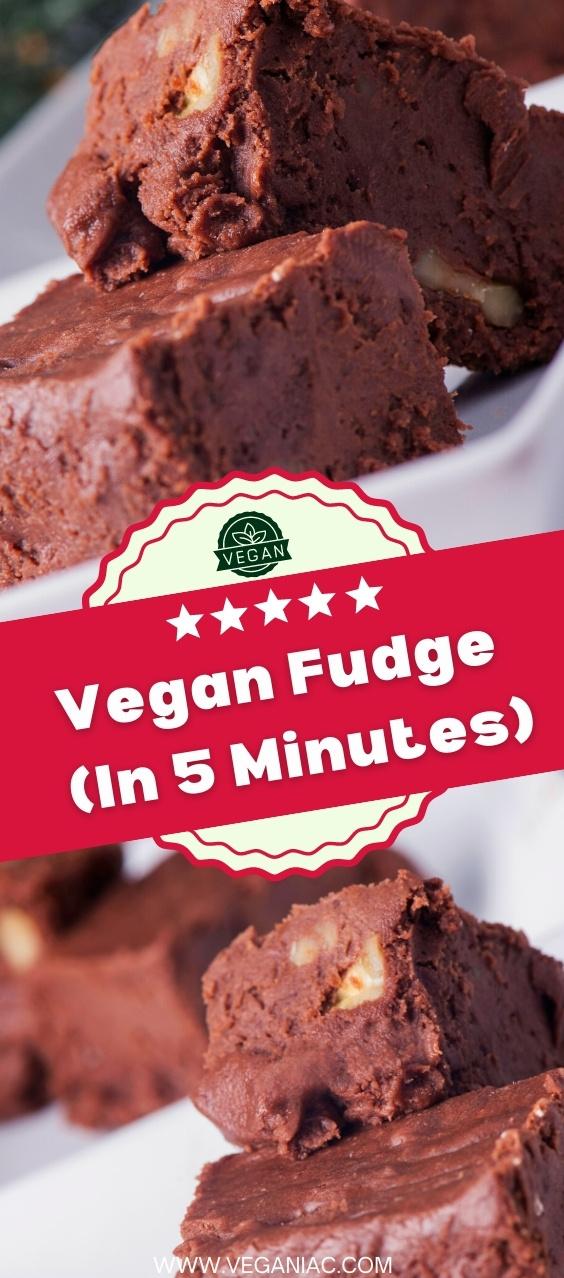 Vegan Fudge Easy Recipe (In 5 Minutes)