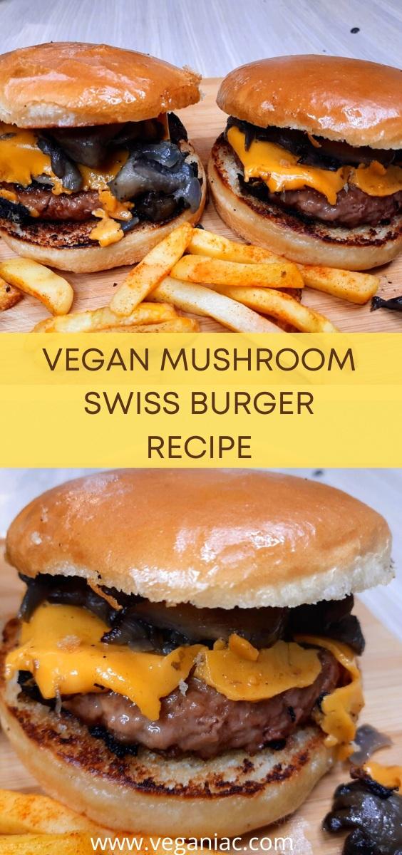 Vegan Mushroom Swiss Burger