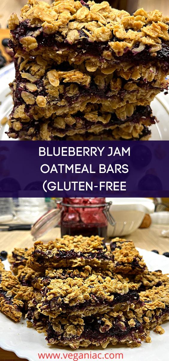 Blueberry Jam Oatmeal Bars