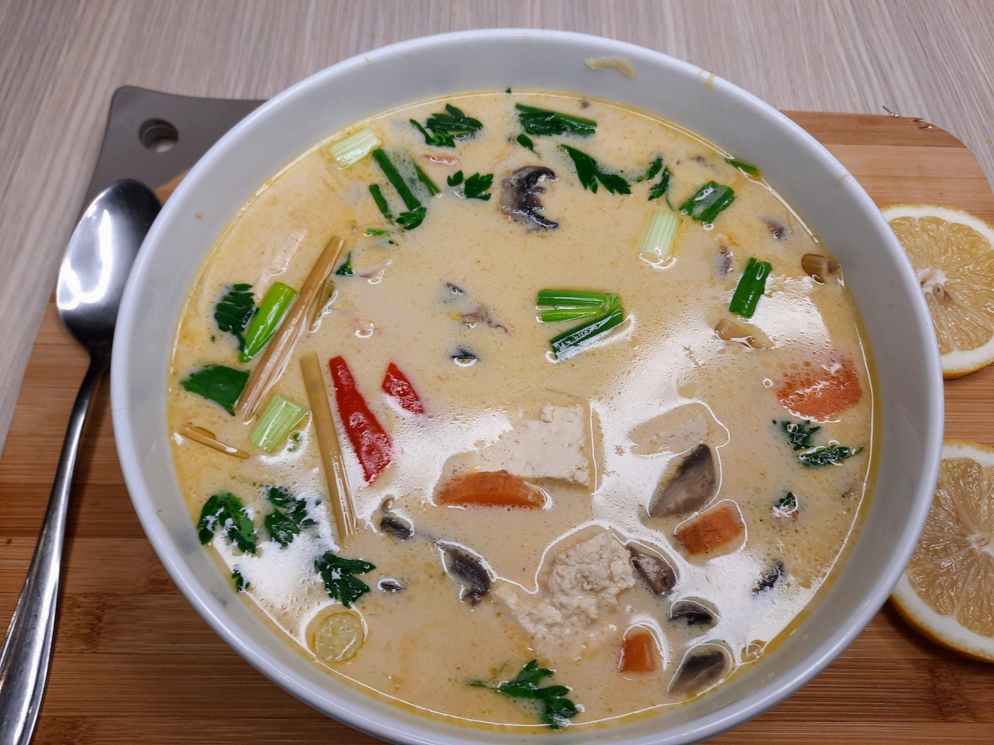 Easy Vegan Thai Coconut Soup (Tom Kha) Veganiac