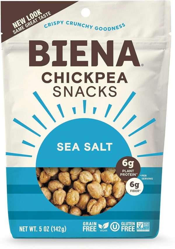 BIENA Chickpea Snacks, Sea Salt Gluten Free Vegan
