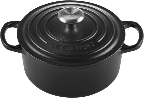 LE CREUSET 21177180000430 Signature Enamelled Cast Iron Round Casserole Dish With Lid
