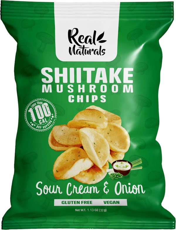 Real Naturals Shiitake Mushroom Chips, Sour Cream and Onion
