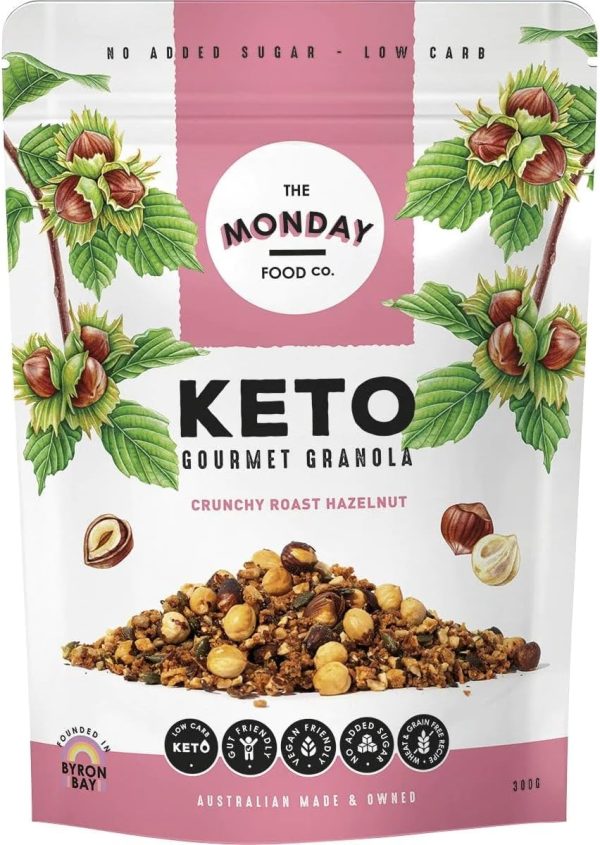The Monday Food Co - Vegan - Crunchy Roast Hazelnut - Keto Gourmet Granola - 300g