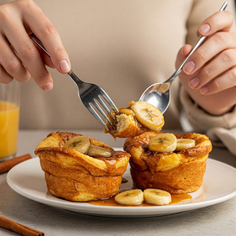 Valentine’s French Toast Cups with Bananas Foster