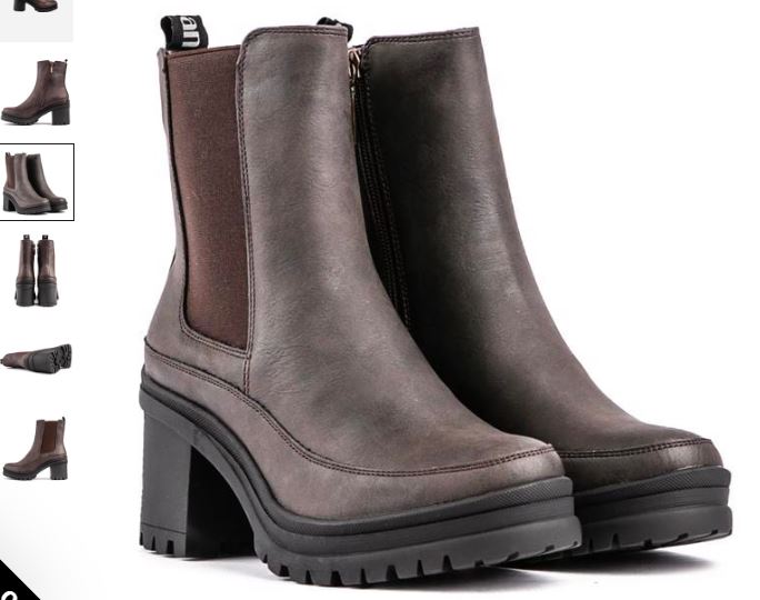 A pair of brown ankle boots with a zipper, featuring the Hibiscus Vegan Chelsea Boots design by V.GAN.